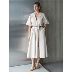 Платье в стиле сафари с отложным воротником