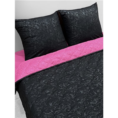 Комплект постельного белья с одеялом New Style КМ-028 черный-фуксия