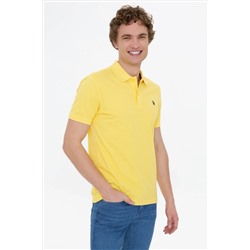 Erkek Açık Sarı Basic Polo Yaka Tişört