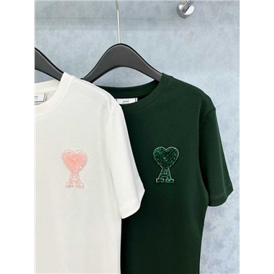 Женская футболка с вышивкой из бусин   AM*I