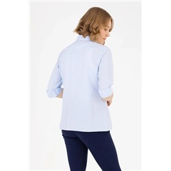 Kadın Açık Mavi Uzun Kollu Basic Gömlek