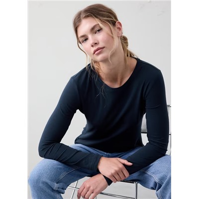 Timeless Long-Sleeve Crew-Neck T-Shirt