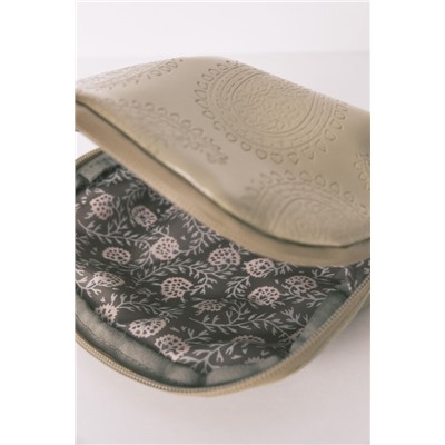 Neceser pequeño charol kaki
