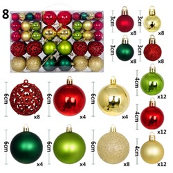 Огромный набор елочных шаров 🔴  Привозила такие каждый год. Шикарно как и для композиций/поделок, так и украсить елку в моно цвет