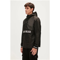 Bad Bear Hurricane Windbreaker Siyah Kanguru Cep Erkek Rüzgarlık