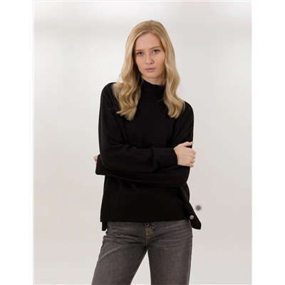Siyah Comfort Fit Basic Kazak