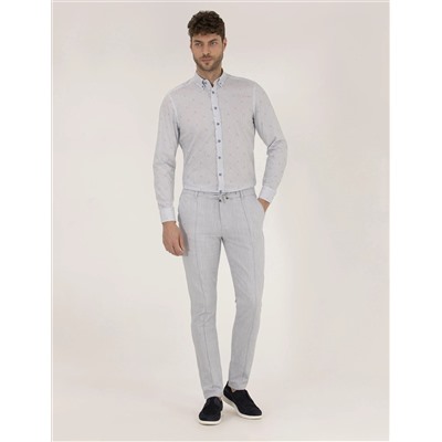 Pembe Slim Fit Uzun Kollu Gömlek