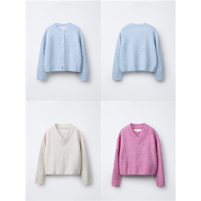 Детский кардиган и пуловер с пайетками ЗАР*А