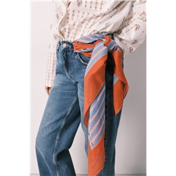 Pañuelo print rayas azul