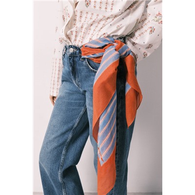 Pañuelo print rayas azul