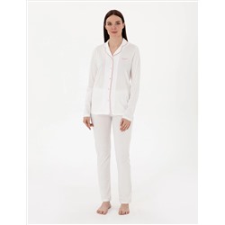 Krem Pijama Takımı