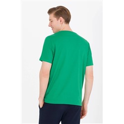 Erkek Yeşil Bisiklet Yaka Tişört