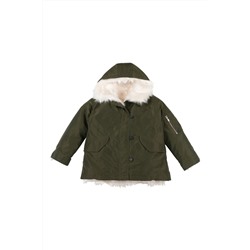 Chaqueta con capucha Verde oscuro
