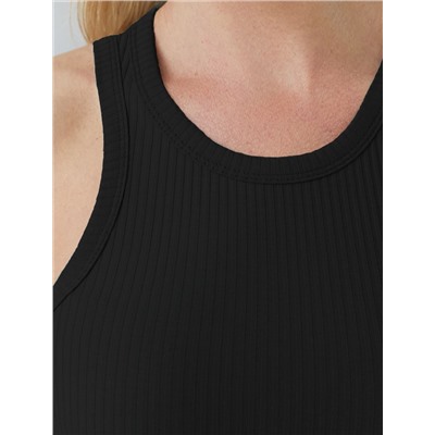 Платье из трикотажа в широкий рубчик