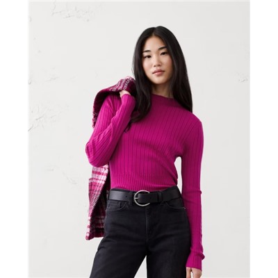 Merino Wool Ribbed Sweater