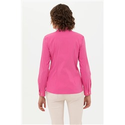 Kadın Pembe Uzun Kollu Basic Gömlek