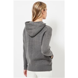 Chaqueta con capucha - Gris oscuro
