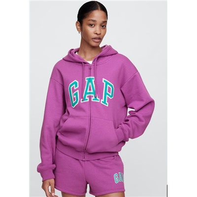 Relaxed Gap Logo Zip Hoodie