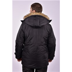 Куртка зимняя мужская с капюшоном, мех