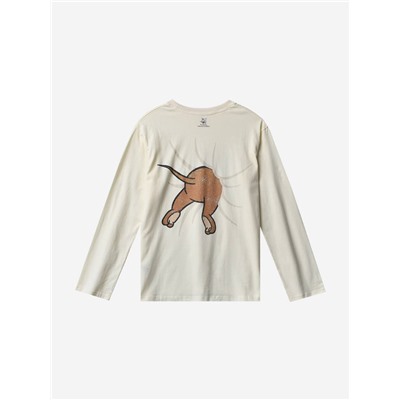 Женский лонгслив с мультяшным принтом  МО*КО