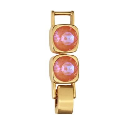 Удлинитель Теннис 2см (кристаллы SW оранж 8мм; покрытие золото)