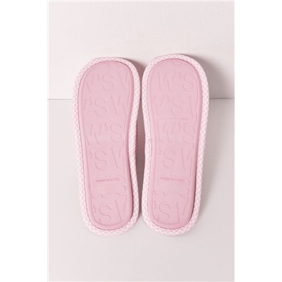 Zapatillas casa rosa cuadros Vichy lazo