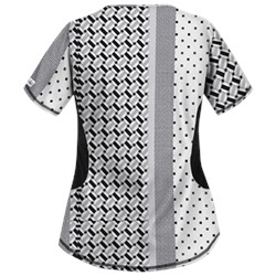 UA Retro Rhapsody White Scrub Top
