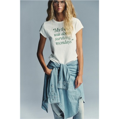 RUSTIC T-SHIRT WITH SLOGAN