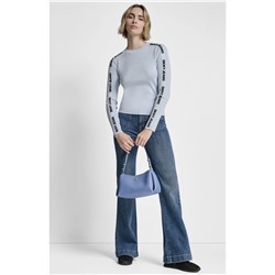 LONG SLEEVE LOGO TRIM SWEATER