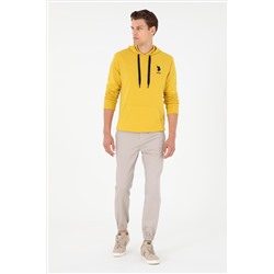 Erkek Sarı Basic Sweatshirt