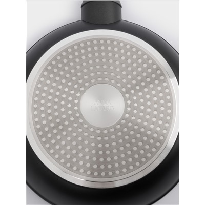 Сковорода, 24 см, с покрытием, алюминий, серо-черная, Robust