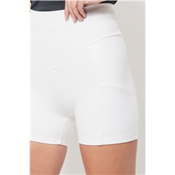 Mallas cortas con cintura alta Blanco