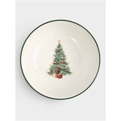 Салатник, 16х6 см, 750 мл, керамика D, зеленый, Лошадка и елка, Festival