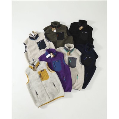 Лимитированный жилет из овечьего флиса с воротником-стойкой PATAGONI*A