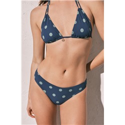 Braga bikini clásica estampado lunares azul