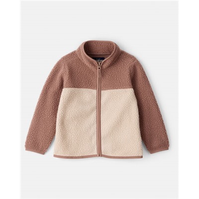 OshKosh B'gosh    Toddler Boy Color Block Microfleece Zip-Up Jacket - Green