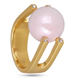 Кольцо (Майорка 14мм нежный персик; покрытие золото), Есть комплект