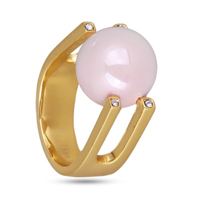 Кольцо (Майорка 14мм нежный персик; покрытие золото), Есть комплект