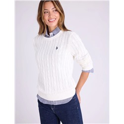 CABLE CREW NECK SWEATER