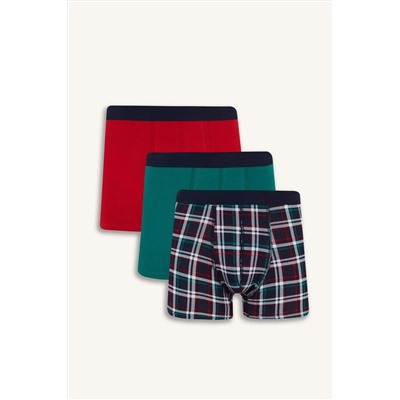DeFacto Regular Fit 3'lü Boxer B7794AX24SM