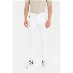 Erkek Beyaz Kanvas Pantolon