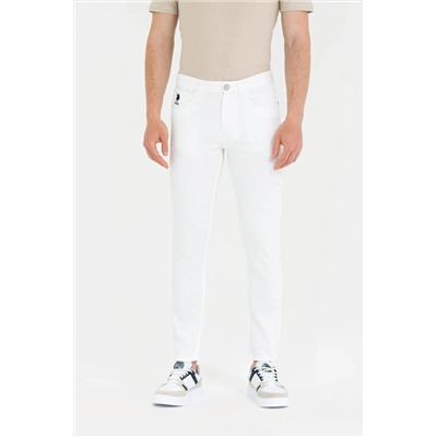 Erkek Beyaz Kanvas Pantolon