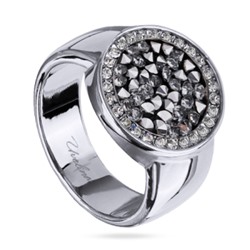 Кольцо Галактика (кристаллы SW серебристо-белые; покрытие родий), Есть комплект