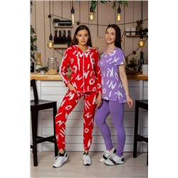 Костюм 8229 (толстовка + брюки) красный НАТАЛИ #773864