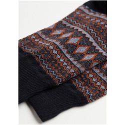 Kurze Herren-Baumwollsocken mit Muster