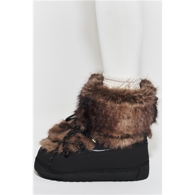 COMBINED FAUX FUR ANKLE BOOTS SKI COLLECTION