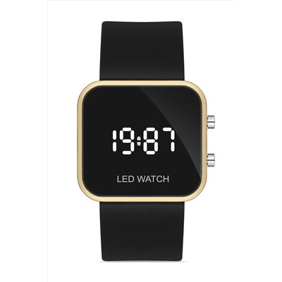 Aqua Di Polo 1987 Unisex Siyah Silikon Dijital Led Kol Saati Apwr033002