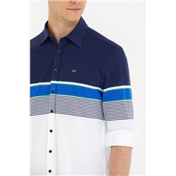 Erkek Lacivert Uzun Kollu Gömlek