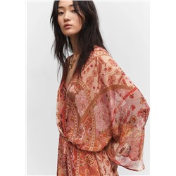 Vestido gasa estampado