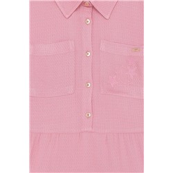 Kız Çocuk Pudra Dokuma Elbise